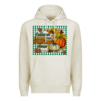 Oatmeal Heather autumn leaves and pumpkins please mouse pad Premium Hoodie - BundleAndBundleShop