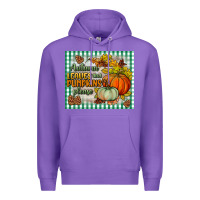 Purple autumn leaves and pumpkins please mouse pad Premium Hoodie - BundleAndBundleShop
