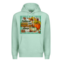 Seafoam autumn leaves and pumpkins please mouse pad Premium Hoodie - BundleAndBundleShop