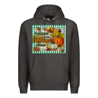 Smoke autumn leaves and pumpkins please mouse pad Premium Hoodie - BundleAndBundleShop