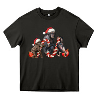 Asphalt christmas chimpanzee and gorilla Heavy Core Tee - LillyAllenDesigns
