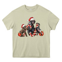 Mossy christmas chimpanzee and gorilla Heavy Core Tee - LillyAllenDesigns