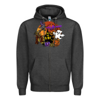 Charcoal Heather halloween Zipper Hoodie - SublimationCraftShop