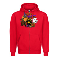 Red halloween Zipper Hoodie - SublimationCraftShop