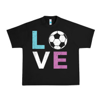 Black Soccer Gift for Girls Women I Love Soccer Vintage Urban Heavy Tee - minhPixels