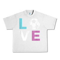 Lunar Rock Soccer Gift for Girls Women I Love Soccer Vintage Urban Heavy Tee - minhPixels