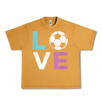 Peanut Butter Soccer Gift for Girls Women I Love Soccer Vintage Urban Heavy Tee - minhPixels