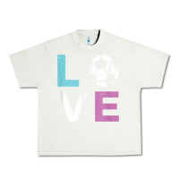 Pistachio Soccer Gift for Girls Women I Love Soccer Vintage Urban Heavy Tee - minhPixels
