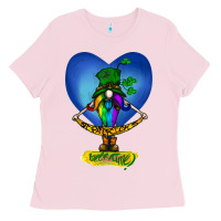 Bubblegum Pink St Patricks Day Gnome Ladies Tee - Bettercallsaul