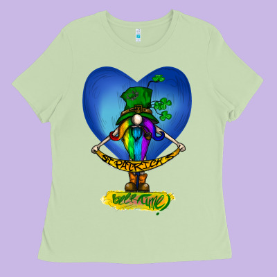 St Patricks Day Gnome Ladies Tee Designed By Bettercallsaul