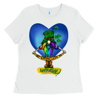 White St Patricks Day Gnome Ladies Tee - Bettercallsaul