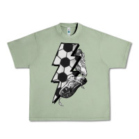 Oil Green Lightning bolt Soccer Urban Heavy Tee - HowdyJamesFarm