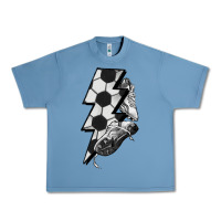 Pebble Blue Lightning bolt Soccer Urban Heavy Tee - HowdyJamesFarm