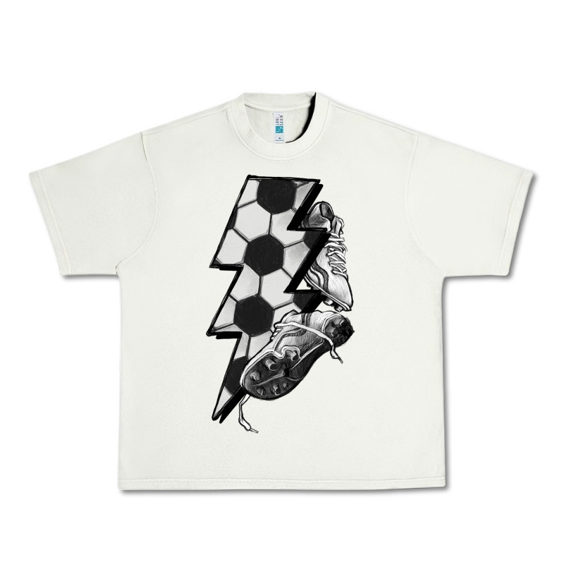 Lightning Bolt Soccer Urban Heavy Tee by HowdyJamesFarm | Teevron