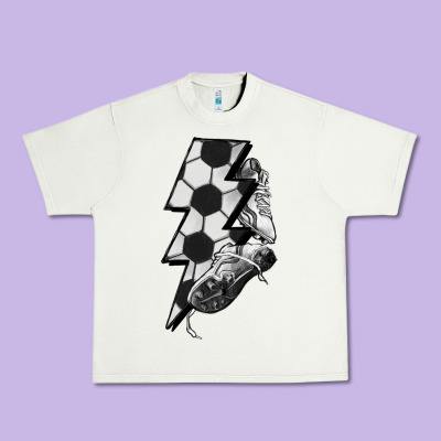 Lightning Bolt Soccer Urban Heavy Tee Designed By Howdyjamesfarm