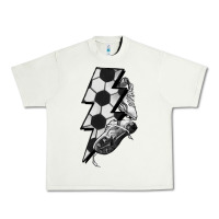 Pistachio Lightning bolt Soccer Urban Heavy Tee - HowdyJamesFarm