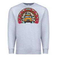 Heather Grey school bus leopard cowhide rainbow Premium Sweatshirt - Artiststas