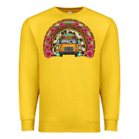 Lemon school bus leopard cowhide rainbow Premium Sweatshirt - Artiststas