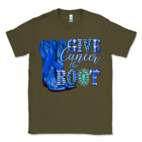 Army Green give cancer the boot colon cancer blue ribbon nca Classic Tee - NancyCooperArtShop