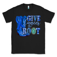 Black give cancer the boot colon cancer blue ribbon nca Classic Tee - NancyCooperArtShop