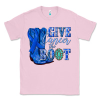 Bubblegum Pink give cancer the boot colon cancer blue ribbon nca Classic Tee - NancyCooperArtShop