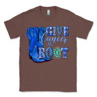 Chestnut give cancer the boot colon cancer blue ribbon nca Classic Tee - NancyCooperArtShop