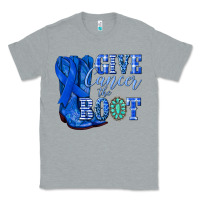 Heather Grey give cancer the boot colon cancer blue ribbon nca Classic Tee - NancyCooperArtShop