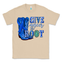 Mushroom give cancer the boot colon cancer blue ribbon nca Classic Tee - NancyCooperArtShop