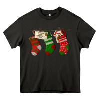 Asphalt Christmas Socks With Santa Letter Heavy Core Tee - LillyAllenDesigns