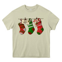 Mossy Christmas Socks With Santa Letter Heavy Core Tee - LillyAllenDesigns