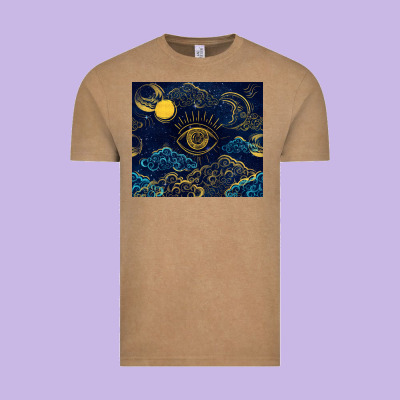 Evil Eye Moon Vintage Tee Designed By Tumblerdesignbyshophia
