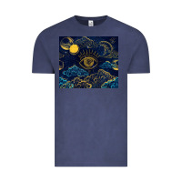 Vintage Denim evil eye moon Vintage Tee - TumblerDesignByShophia