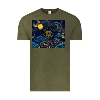 Vintage Olive evil eye moon Vintage Tee - TumblerDesignByShophia