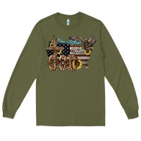 Army Green One nation under god 4th of july Long Sleeve Tee - HowdyJamesFarm