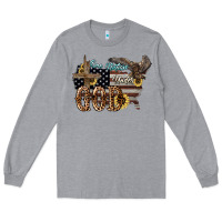 Heather Grey One nation under god 4th of july Long Sleeve Tee - HowdyJamesFarm