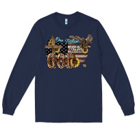 Navy One nation under god 4th of july Long Sleeve Tee - HowdyJamesFarm