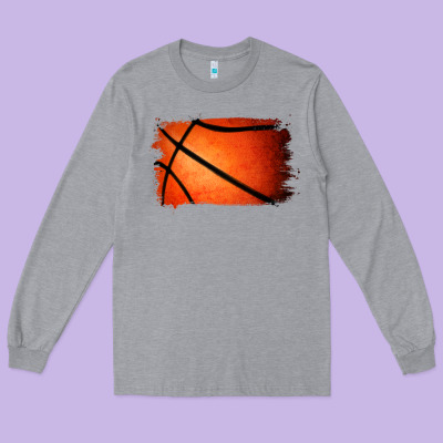 Basketball Brushstroke Long Sleeve Tee Designed By Jasminsmagicworld