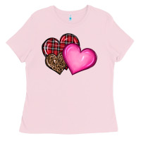 Bubblegum Pink valentine's day hearts Ladies Tee - RanaPortraitStore