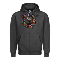 Charcoal Heather halloween donkey Zipper Hoodie - SublimationCraftShop