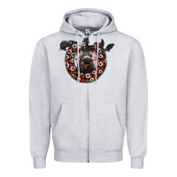 Heather Grey halloween donkey Zipper Hoodie - SublimationCraftShop