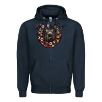 Navy halloween donkey Zipper Hoodie - SublimationCraftShop