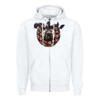 White halloween donkey Zipper Hoodie - SublimationCraftShop
