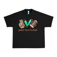 Black Peace love football Urban Heavy Tee - HowdyJamesFarm