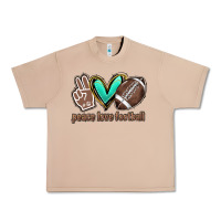 Burro Peace love football Urban Heavy Tee - HowdyJamesFarm