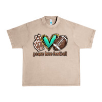 French Oak Peace love football Urban Heavy Tee - HowdyJamesFarm
