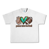 Lunar Rock Peace love football Urban Heavy Tee - HowdyJamesFarm
