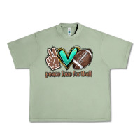 Peace Love Football Urban Heavy Tee | Teevron