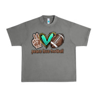 Tornado Peace love football Urban Heavy Tee - HowdyJamesFarm