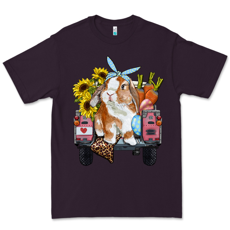 Easter Truck With Bunny Sunflowers And Eggs Premium Tee by RanaPortraitStore | Teevron