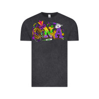Vintage Black Mardi Gras CNA Nurse Vintage Tee - HowdyJamesFarm